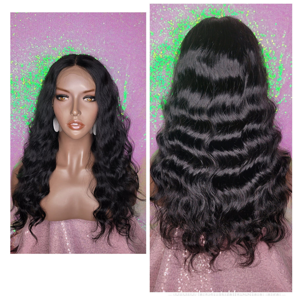 Deep Wave Hair Brazilian Remy Human Hair Natural Loose Wave Hair Lace Front Wig Preplucked Lace Front Wig Glueless Wig - Beauty Blessing Wigs & Hair Extensions Boutique