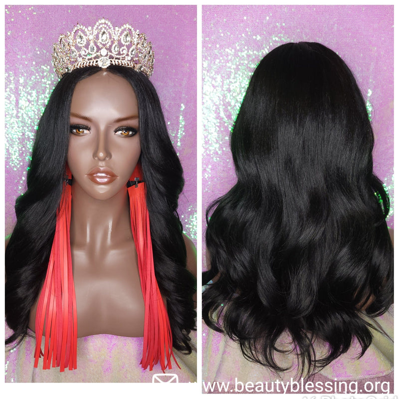 Long Loose Wave Heat Resistant Lace Wig Natural Hairstyle Celebrity Style Wig - Beauty Blessing Wigs & Hair Extensions Boutique