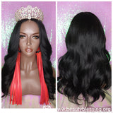 Long Loose Wave Heat Resistant Lace Wig Natural Hairstyle Celebrity Style Wig