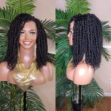 Spring Twist Kinky Twist Hairstyle Curly Glueless Lace Front Wig