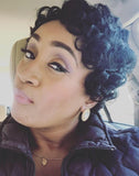 Finger Wave Short Style 100% Remy Human Hair Full Cap Wig - Beauty Blessing Wigs & Hair Extensions Boutique