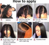 U-Part Wig Body Wave Natural Hairstyle Peruvian Remy Human Hair Wig 170% Density - Beauty Blessings LLC