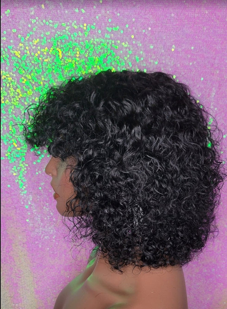 Water Wave Brazilian Remy 100% Human Hair Bob Wig Natural Hair Wig Short Bob Glueless Wig - Beauty Blessing Wigs & Hair Extensions Boutique