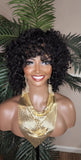 Short Small Curly Hairstyle Bob Wig Style Brazilian Remy 100% Human Hair Full Cap Women Wig Curly Hair with Bangs - Beauty Blessings LLC