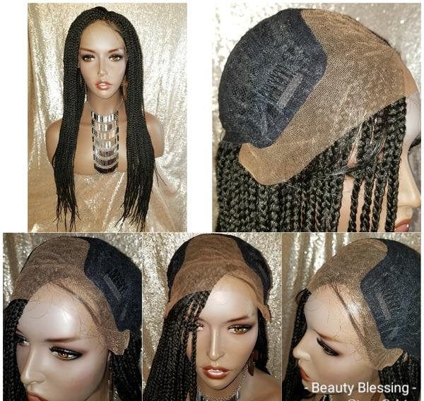 Braided Wig Small Box Braided Flexible Glueless Lace Front Wig Braid Hairstyle Wig - Beauty Blessings LLC