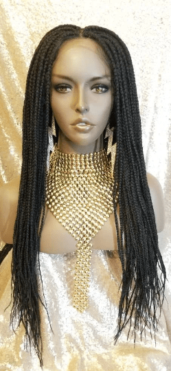 Braided Wig Small Box Braided Flexible Glueless Lace Front Wig Braid Hairstyle Wig - Beauty Blessings LLC