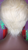 Blonde Human Hair Pixie Short Cut Layered Bang Style Hair Wig Vogue Fashion Blonde Remy Hair Wig Full Cap Wig - Beauty Blessing Wigs & Hair Extensions Boutique