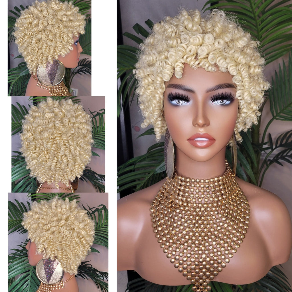 Afro Coily Kinky Twist Natural Pixie Short Afro Natural Hairstyle Wig - Beauty Blessing Wigs & Hair Extensions Boutique