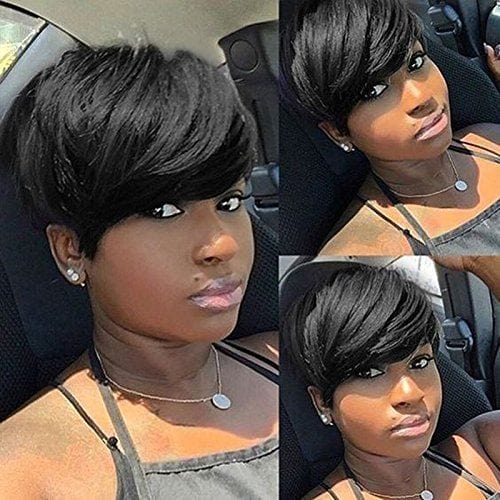 Pixie Short Cut Premium Fiber Layered Bang Style Hair Wigs - Beauty Blessing Wigs & Hair Extensions Boutique