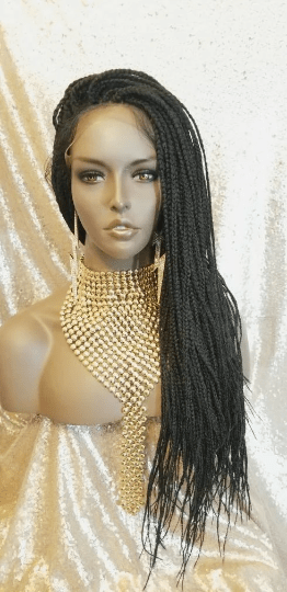 Braided Wig Small Box Braided Flexible Glueless Lace Front Wig Braid Hairstyle Wig - Beauty Blessings LLC