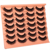 14 Pairs Natural Look 5D False Eyelashes Thick Fluffy Faux Mink Lashes Pack Wispy Strip Cat Eye Lashes - Beauty Blessings LLC