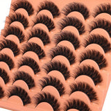 14 Pairs Natural Look 5D False Eyelashes Thick Fluffy Faux Mink Lashes Pack Wispy Strip Cat Eye Lashes - Beauty Blessings LLC