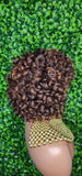 Bob Curl Wig Big Layered Curly Brown Auburn Hair Wig Bouncy Curl Full Fashion Wig with Bangs High Quality Hair