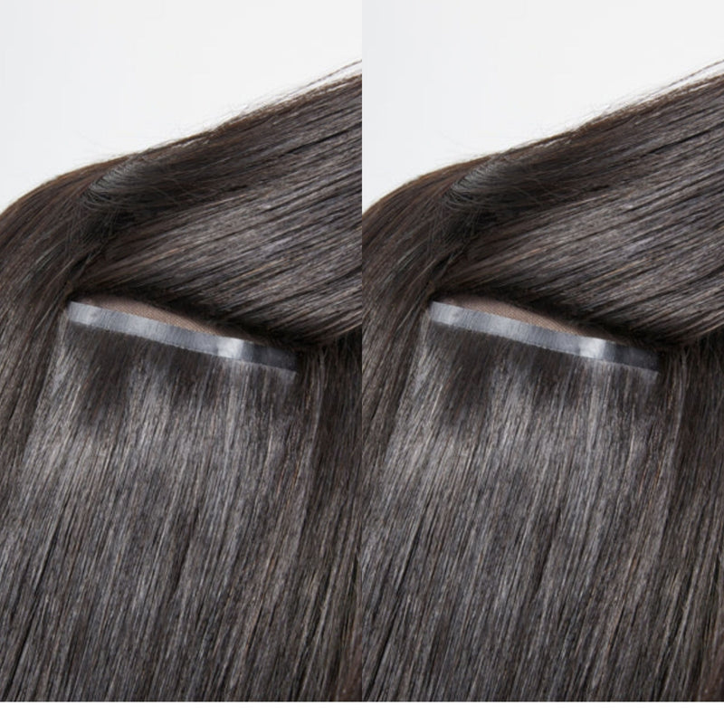 Human Hair Seamless Clip-In Hair Extensions Natural Straight Clip In Hair Extension 100% Brazilian Remy Human Hair - Beauty Blessings LLC