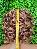 Brown Strawberry Blonde Curly Wig, Big Spiral Curls, Fashion Wig