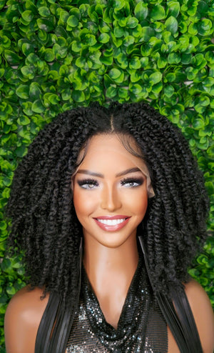 Passion Twist Glueless Lace Front Wig Natural Kinky Knotless Twist HD Lace Wig Flexible Lace Wig Bob Braid Wigs With Baby Hairs