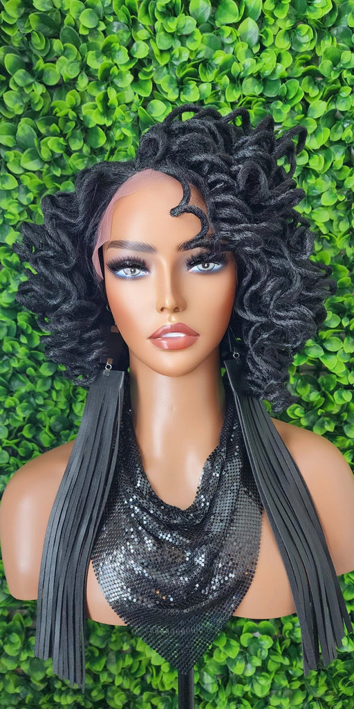 Afro Curly Sister Loc DreadLocks Glueless Lace Front Wig Realistic Natural DreadLock Wig