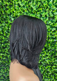 Black Hair Bob Hairstyle: Brazilian Remy Human Hair Lace Front Wig