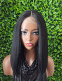 Bob Wig: Yaki Hair Glueless HD Lace Front Wig With Baby Hairs