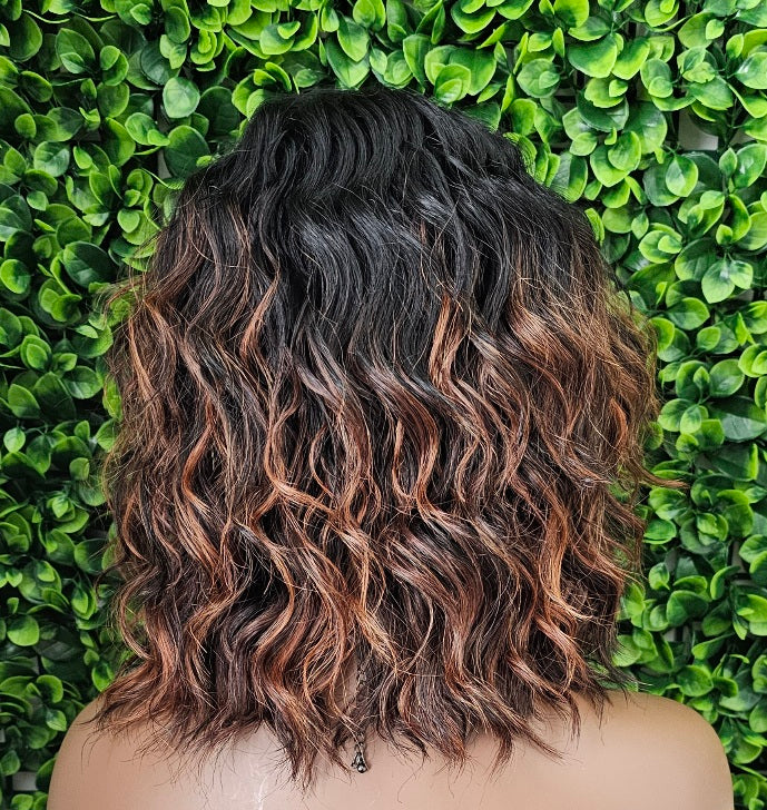 Brown Auburn Loose Wave Lace Wig: 5" Deep Lace Part, Glueless Fashion Hair