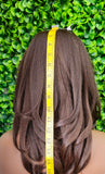 Chocolate Auburn Afro Natural Lace Front Wig: Yaki Texture Fiber Blowout Hairstyle - Beauty Blessings LLC