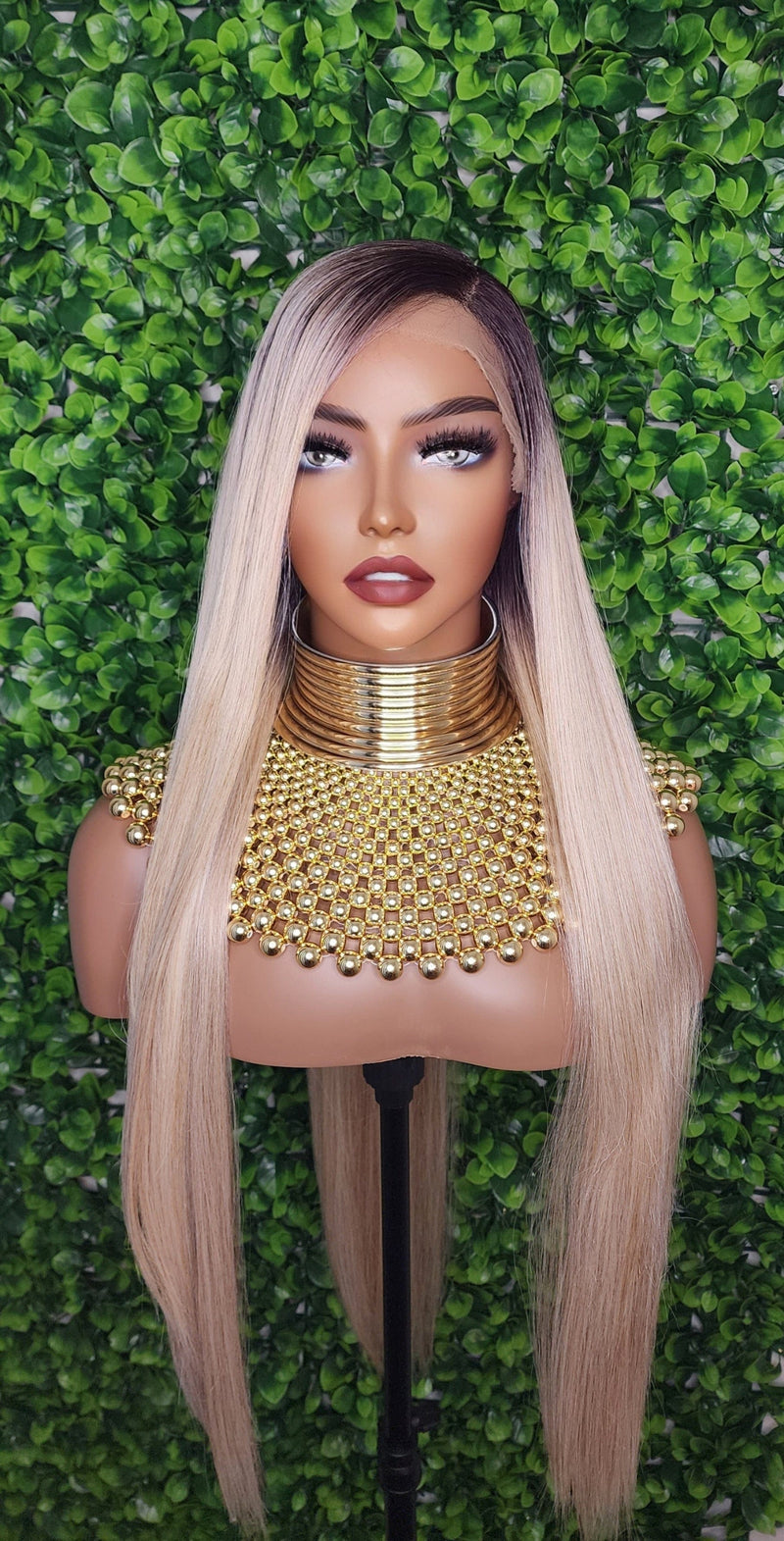 Blonde Long Straight Hair Lace Front Lace Wig Soft Hair Natural Hairline Glueless Pre-Plucked Lace Wig With Baby Hairs - Beauty Blessings LLC