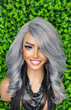 Glueless HD Transparent Lace Front Wig with Swoop Bang- Pre Plucked Beginner Friendly, Natural Hairline, Ready To Wear, Easy Install, Wig - Beauty Blessings LLC