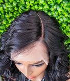 Body Wave Bob Lace Front Wig Swoop Bang Wig Layered Curly Wig with Bangs | Soft Volume Wig - Beauty Blessings LLC