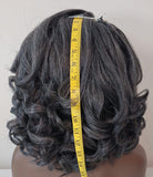 Salt & Pepper Loose Curl Wig: Yaki Loose Curl Wig HD Lace Front Wig Natural Black Salt Pepper Wig, Textured Gray Wig for Black Women