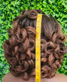 Body Wave Ombre Brown Strawberry Blonde Auburn Wig: HD Lace Front, Yaki Texture - Beauty Blessings LLC