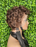 Pin Curl Lace Front Pin Curl Wig Pixie Cut Curl Hair Wig Soft Short Cut Curly Natural