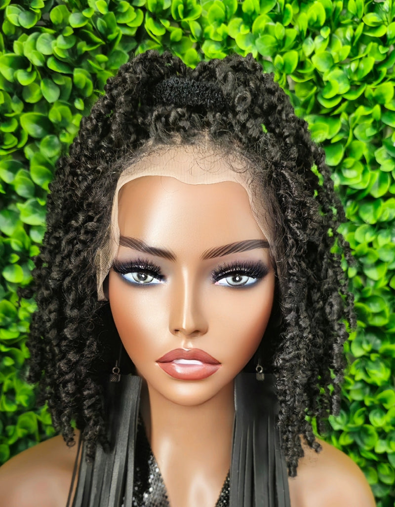 Short Yanky Twist Wig | Natural Twist Braid Wig | Protective Style Wig | Curly Twist Wig | Lace Front Twist Wig | African Twist Wig - Beauty Blessings LLC