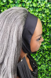 Salt Pepper Gray Body Curl Headband Wig: Soft Loose Curl, Yaki Hair Natural Hairstyle