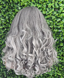Salt Pepper Gray Body Curl Headband Wig: Soft Loose Curl, Yaki Hair Natural Hairstyle