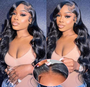 Brazilian Remy Ulta Human Hair Body Wave Lace Frontal Wig Unprocessed Glueless Lace Wig with Baby Hairs 30 inch Hair