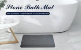 Beauty Blessings Stone Bath Mat, Diatomaceous Earth Shower Mat, Non-Slip Super Absorbent Quick Drying Bathroom Floor Mat, Natural, Easy to Clean