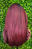 Glueless Wig | Natural Hairline Body Wave Wig | Burgundy Red Layered Swoop Bang Wig | Lightweight Everyday Wig for Women - Beauty Blessings LLC