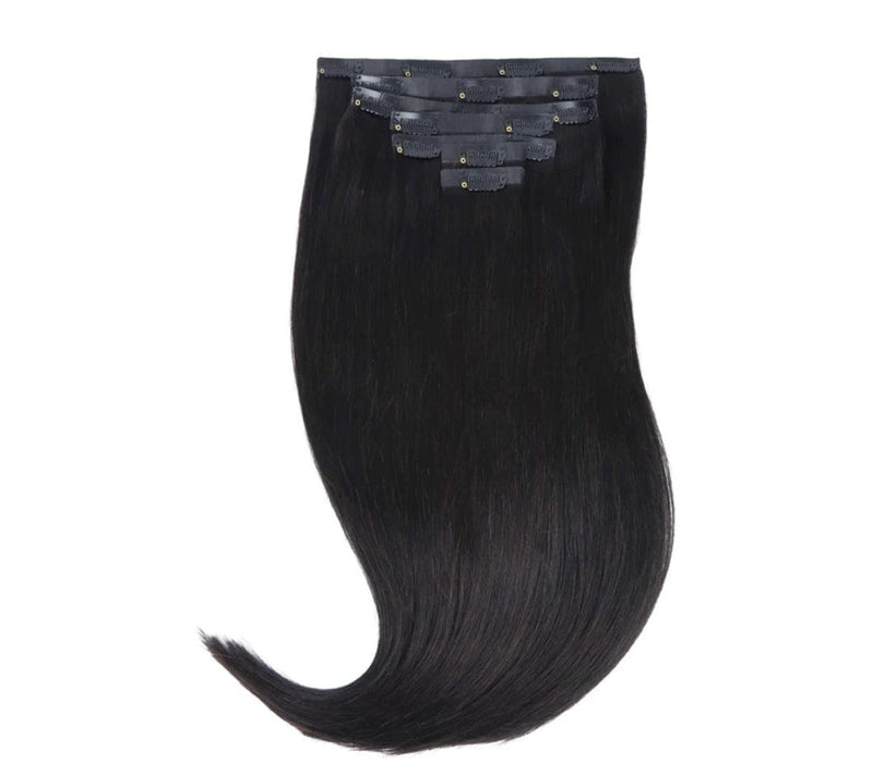 Human Hair Seamless Clip-In Hair Extensions Natural Straight Clip In Hair Extension 100% Brazilian Remy Human Hair - Beauty Blessings LLC