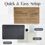 Beauty Blessings Stone Bath Mat, Diatomaceous Earth Shower Mat, Non-Slip Super Absorbent Quick Drying Bathroom Floor Mat, Natural, Easy to Clean - Beauty Blessings LLC