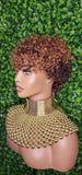 Water Wave Auburn Chocolate Brown Hair Brazilian Remy Human Hair Pixie Cut Curl Hair Wig Soft Short Cut Curly Natural Hairstyle Wig 100% Human Hair Wig - Beauty Blessings LLC