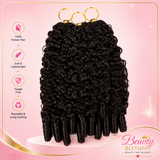 100% Human Hair Burmese Curly Crochet Hair Extensions | Feather Crochet Hair for Natural Braids