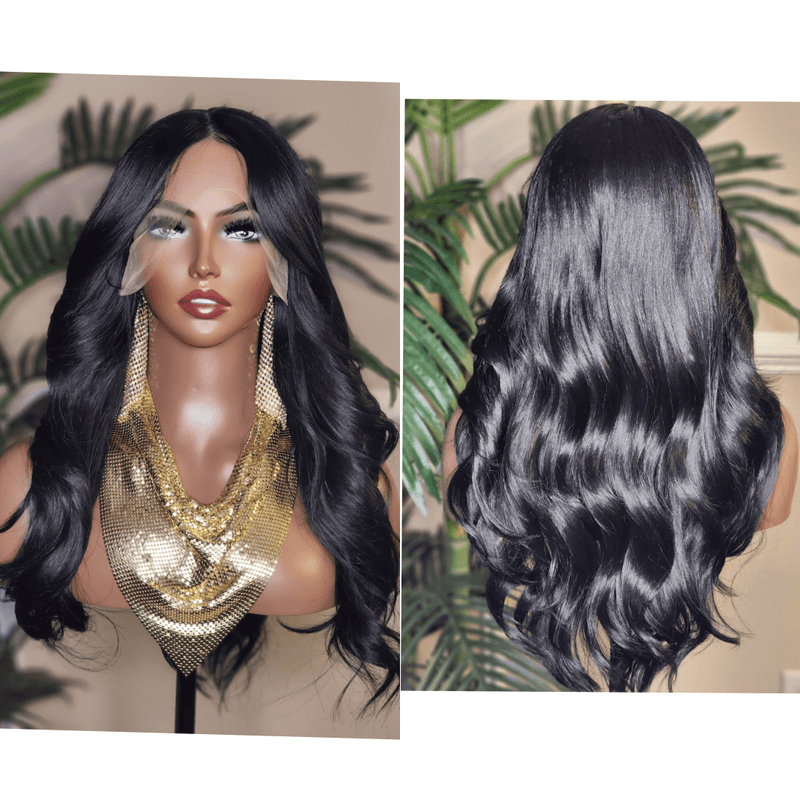 Long Curly Lace Front Barrel Big Curl Lace Wig Soft Hair Natural Hairline Glueless Pre-Plucked Lace Wig - Beauty Blessings LLC