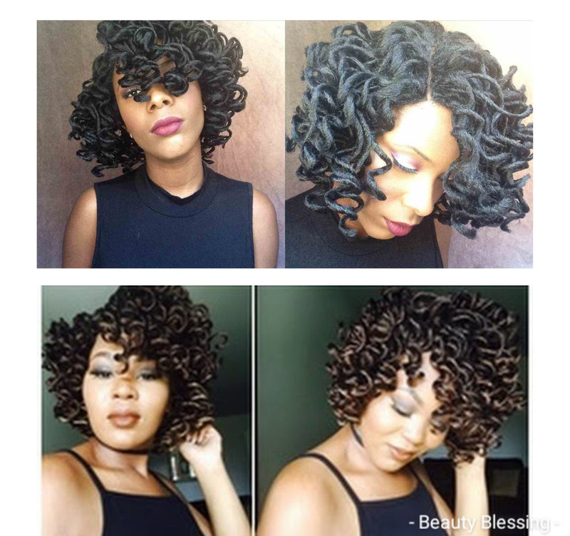 WIG Ledisi Inspired Sister Locs Curly Premium Fiber Lace Front Wig Braids - Beauty Blessing Wigs & Hair Extensions Boutique