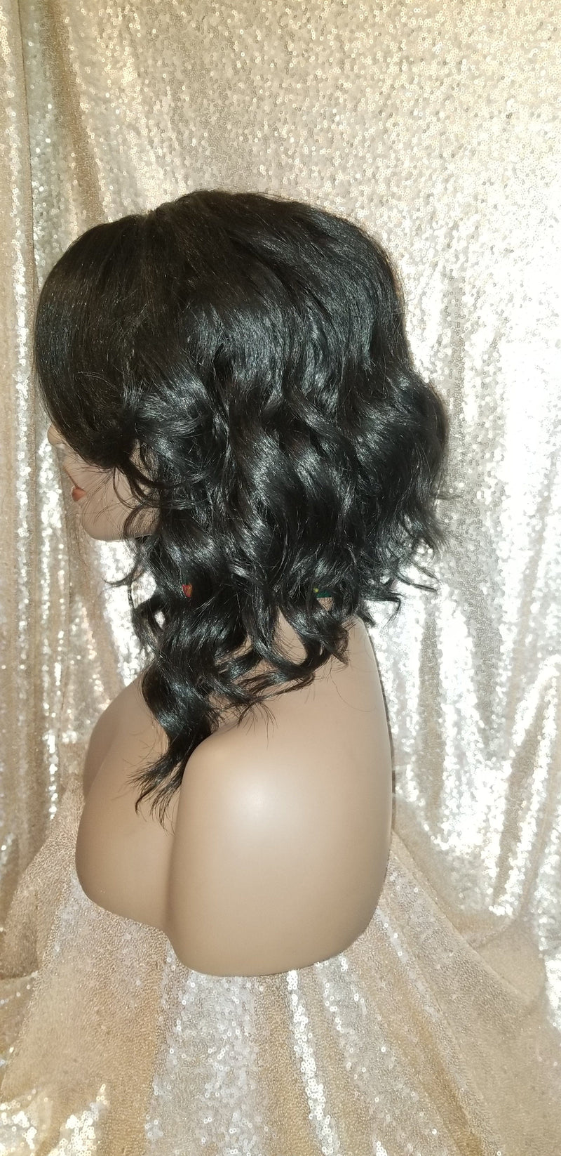 Celebrity Inspired Messy Bob Style Human Hair Blend Pre-Cut Lace Wig - Beauty Blessing Wigs & Hair Extensions Boutique