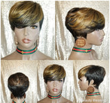 Pixie Short Cut Layered Bang Style Hair Premium Fiber Wig Vogue Hair - Beauty Blessing Wigs & Hair Extensions Boutique