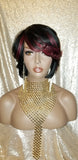 Bob Cut Human Hair Remy Wig Burgundy Bang Hair Wig - Beauty Blessing Wigs & Hair Extensions Boutique