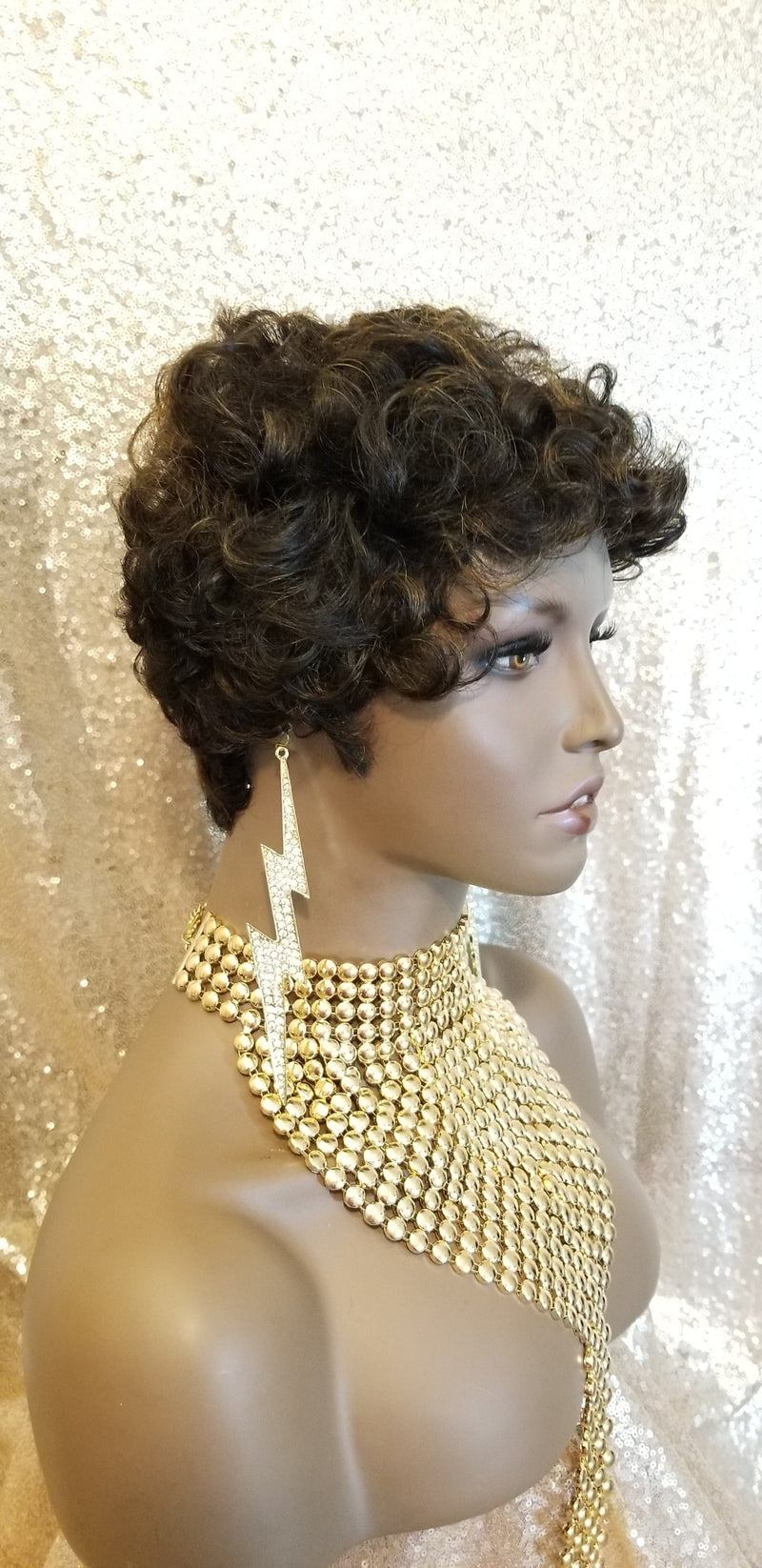Celebrity Inspired Style Wig Pixie Curl 100% Remy Human Hair Wig - Beauty Blessing Wigs & Hair Extensions Boutique