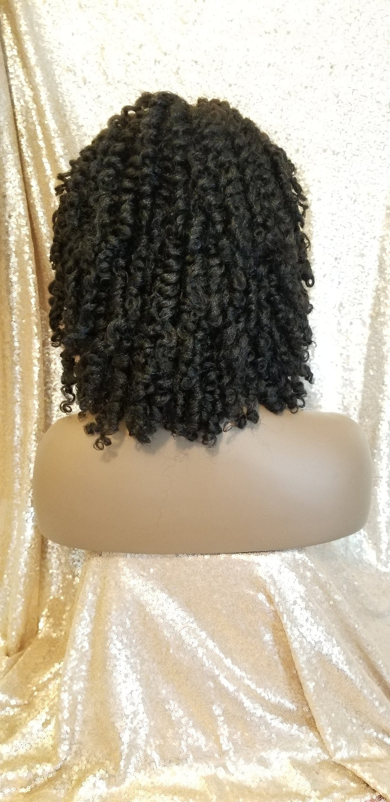 Kinky Twist Out Bouncy Bob Style Premium Fiber Full Cap Wig - Beauty Blessing Wigs & Hair Extensions Boutique