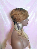 Pixie Cut Swoop Layered Bang Style Remy Human Hair Wig - Beauty Blessing Wigs & Hair Extensions Boutique