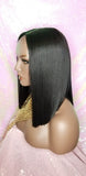 WIG Blunt Razor Cut Bob Style Premium Quality Heat Resistant Fiber Fashion Lace Wig - Beauty Blessing Wigs & Hair Extensions Boutique